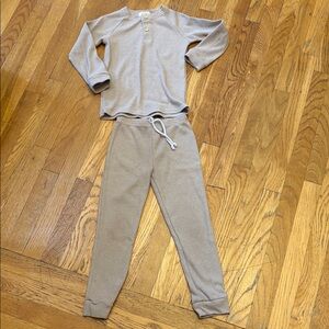 Kids Tan waffle knit Set size 8